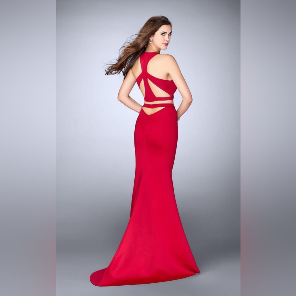 La Femme - Sleeveless High Neck Cutout Two-piece Dress - Picture 2 of 6